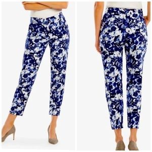 MM LaFleur Mejia 2.0 cotton pant, blue floral EUC